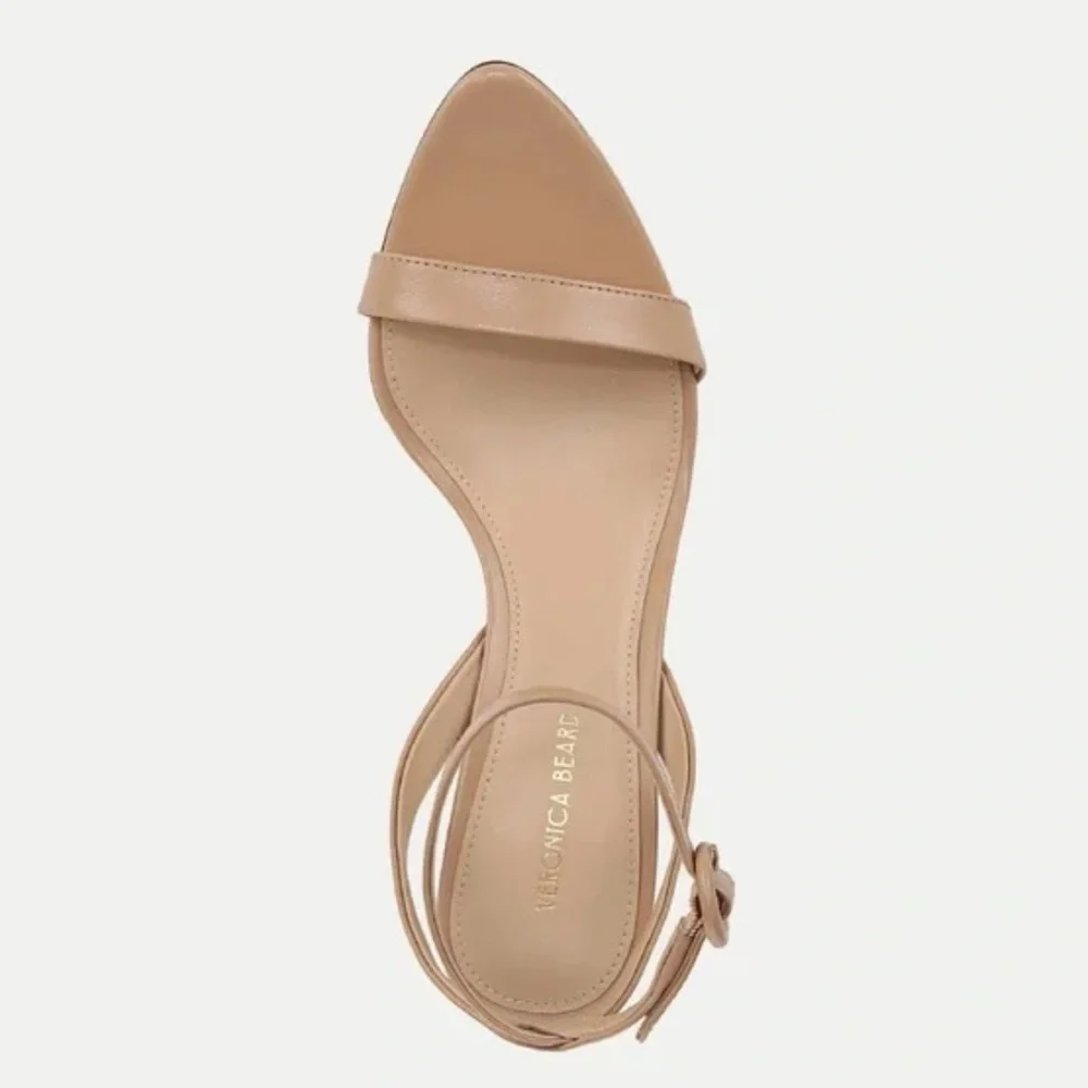 🌹VERONICA BEARD🌹 Darcelle Leather Sandal in Bisque Size: 8.5 - Picture 2 of 14